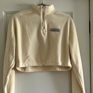 Adidas Retro Luxury 1/4 Zip Cropped Sweater